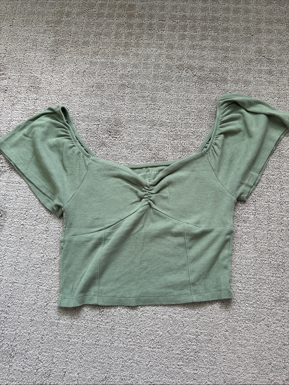 Green crop top